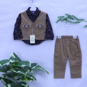 Boys 3-Piece Utility Set: Shirt, Vest & Pants from MODST Kidswear