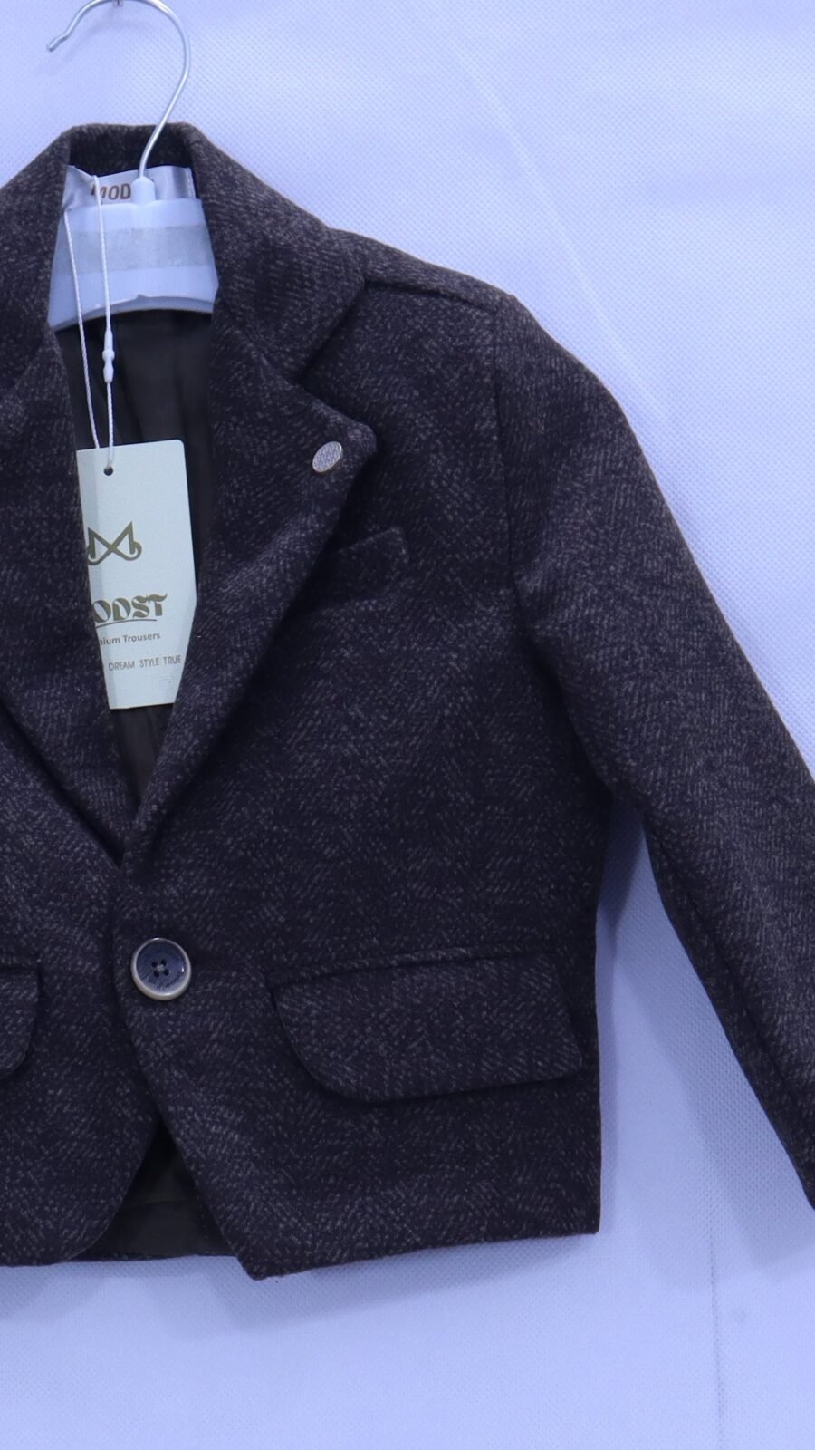 Boys Charcoal Melange Blazer for children in Pakistan