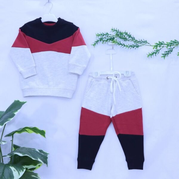 Boys Chevron Colour-Block Track Suit from MODST Kidswear