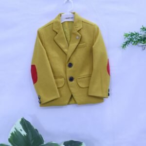 Boys Mustard Elbow-Patch Blazer from MODST Kidswear