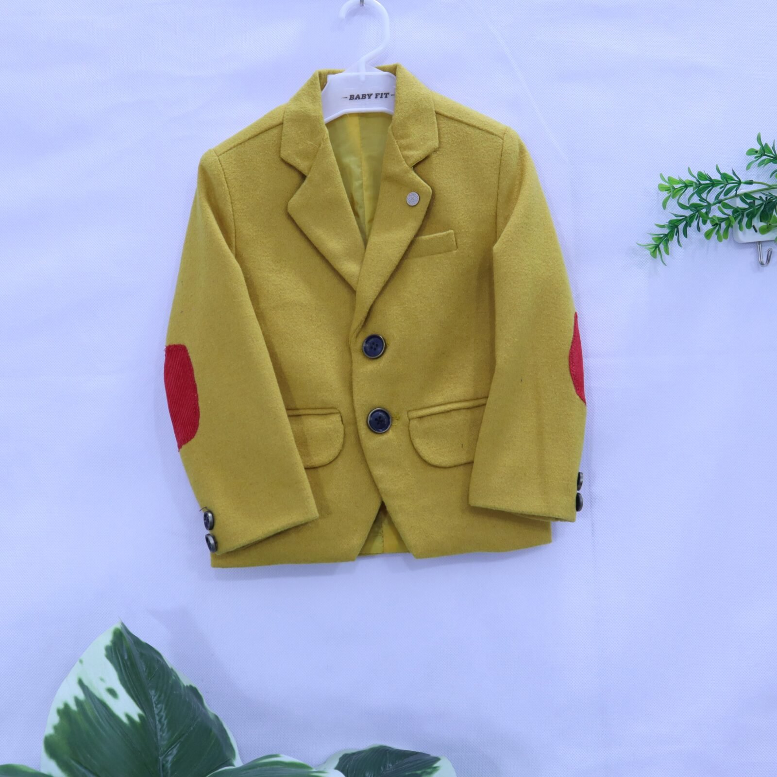 Boys Mustard Elbow-Patch Blazer from MODST Kidswear