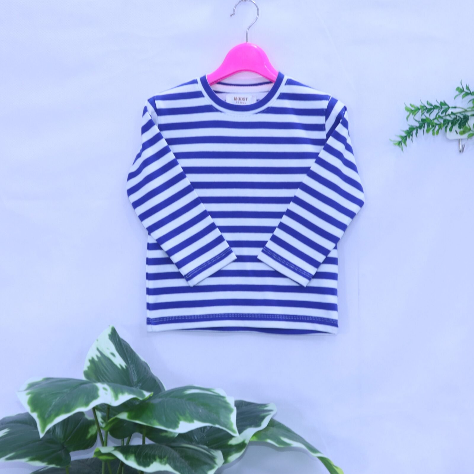 Boys Navy & White Stripe Long-Sleeve Tee - kidswear at MODST Kidswear