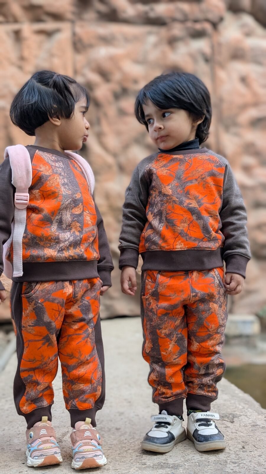 Boys Orange Camo Fleece Track Suit - Track Suit at MODST Kidswear