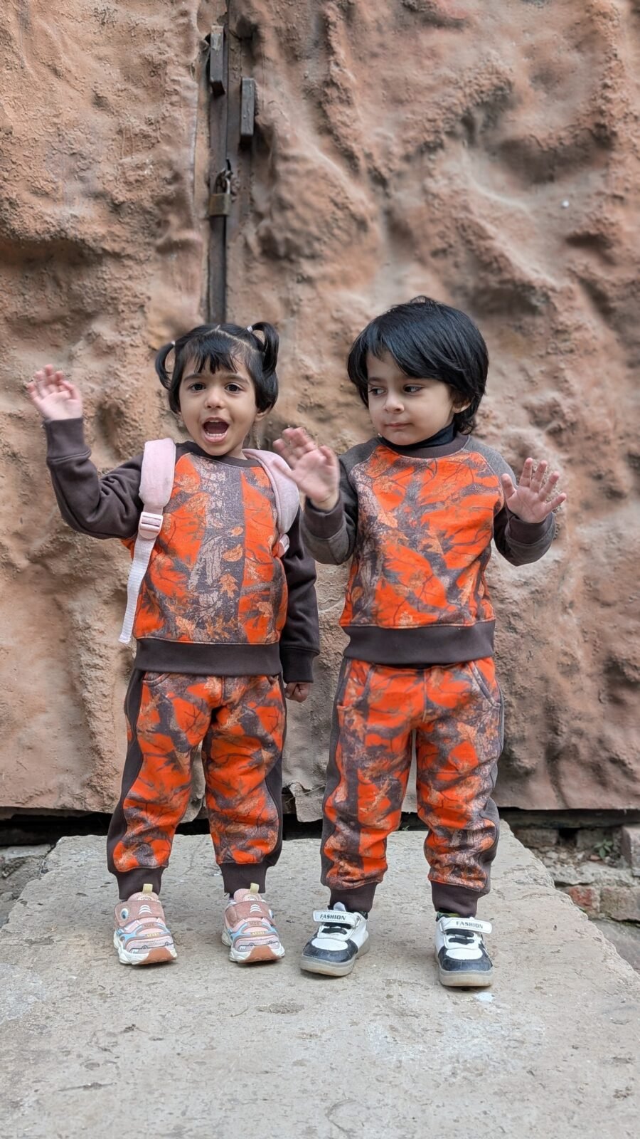 Boys Orange Camo Fleece Track Suit from MODST Kidswear