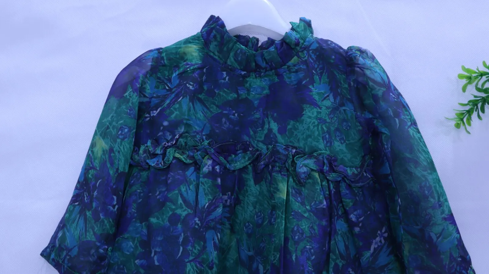 Girls Navy Floral Tiered Party Dress, sizes 1-5 years