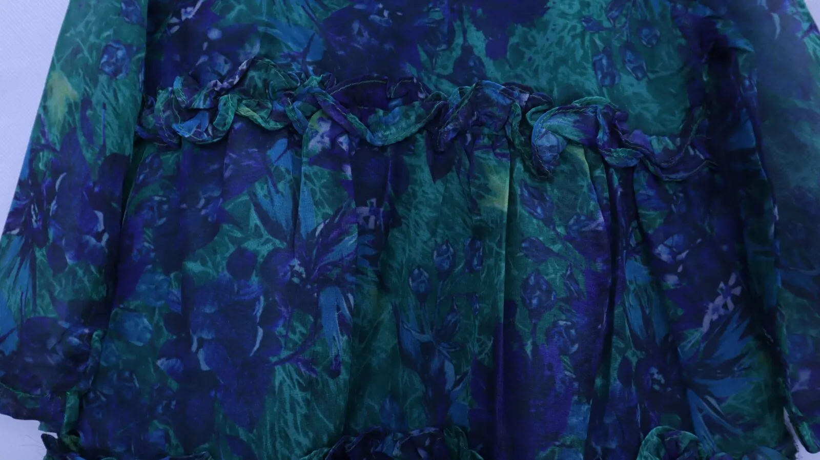 Girls Navy Floral Tiered Party Dress for children in Pakistan