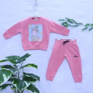 Girls Pink Graphic Track Suit from MODST Kidswear