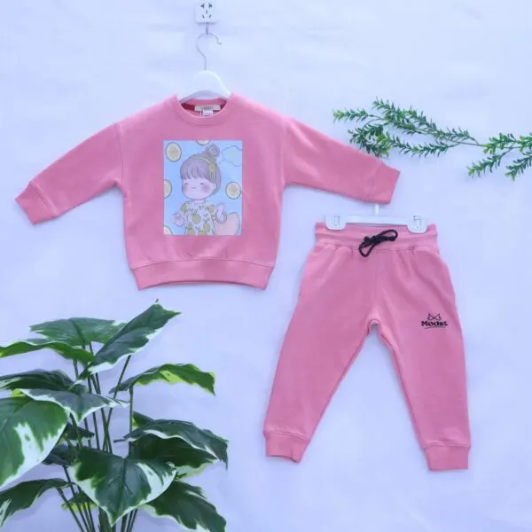 Girls Pink Graphic Track Suit from MODST Kidswear