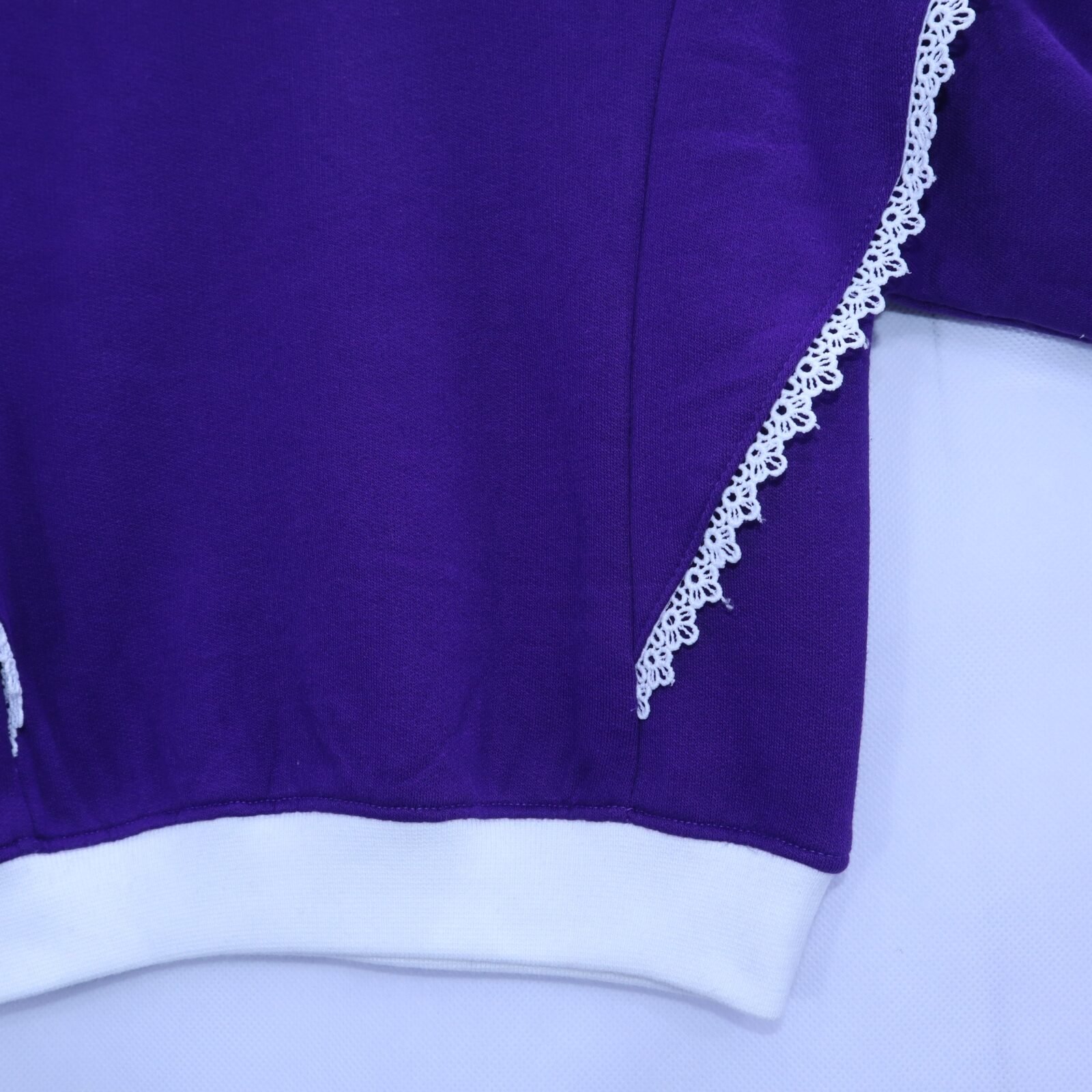 Girls Purple Ruffle-Shoulder Sweatshirt, sizes 1-5 years