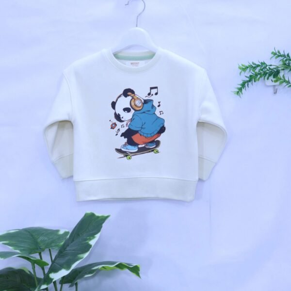 Kids Panda Skateboard Crewneck Sweatshirt from MODST Kidswear