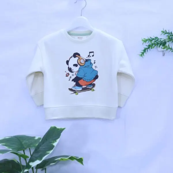 Kids Panda Skateboard Crewneck Sweatshirt from MODST Kidswear