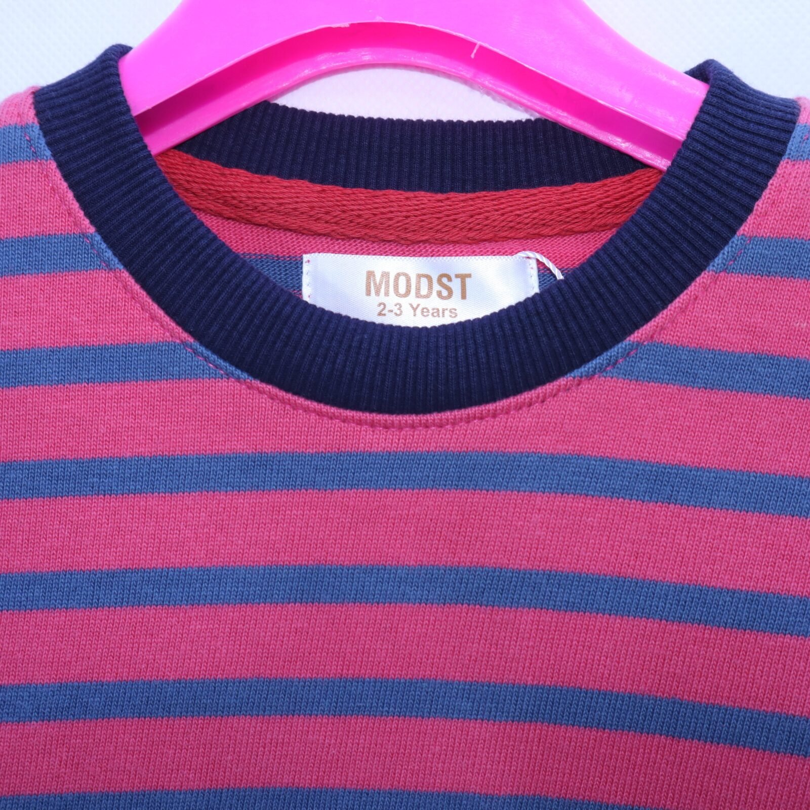 Kids Pink & Navy Stripe Long-Sleeve Tee, sizes 1-5 years