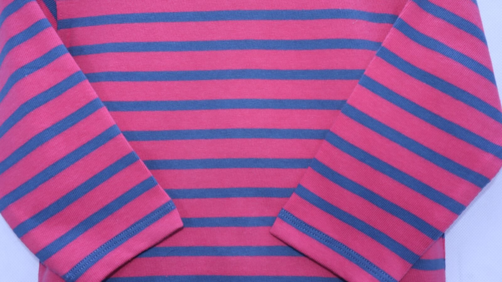 Kids Pink & Navy Stripe Long-Sleeve Tee, available in sizes 1-5 years at MODST Lahore
