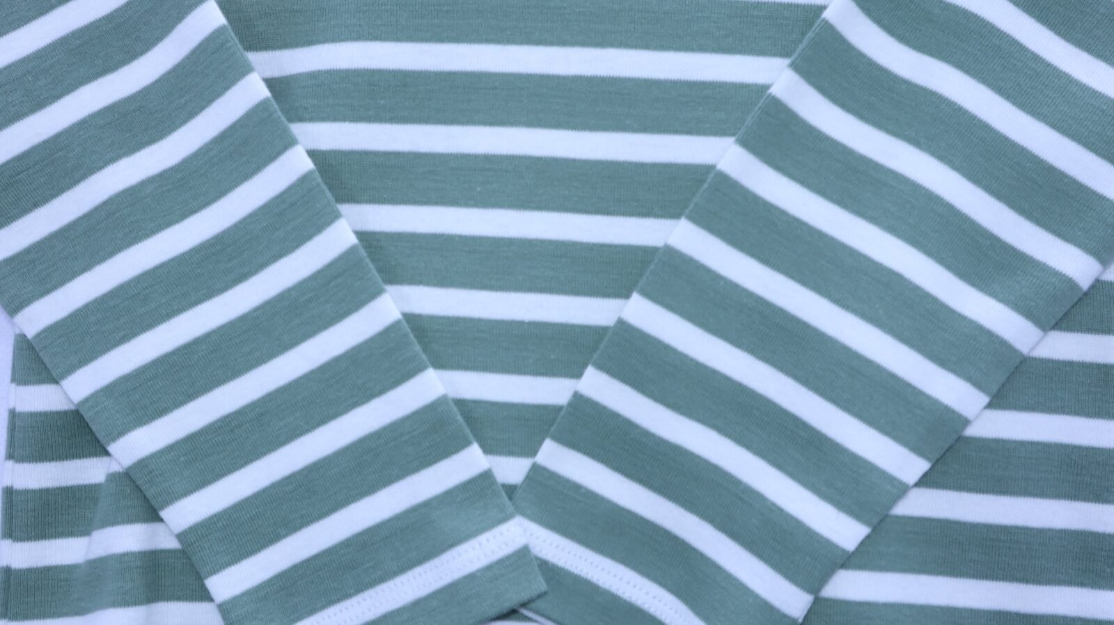 Kids Sage Green Stripe Long-Sleeve Tee, available in sizes 1-5 years at MODST Lahore